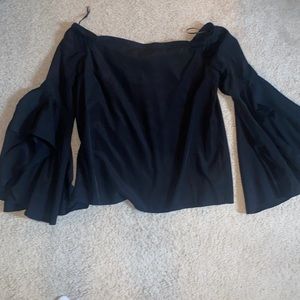 Black off the shoulder top